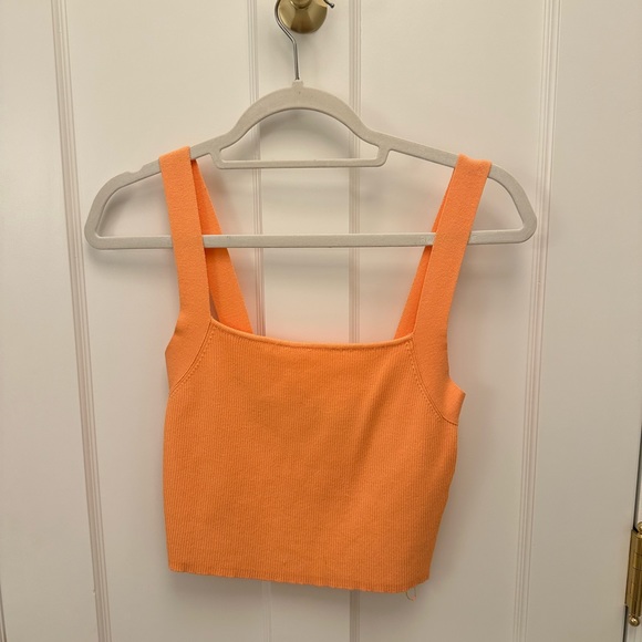 Zara Orange Cropped Top - Picture 2 of 2